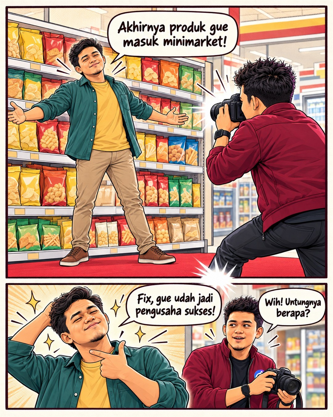 Komik Kemendag Dampingi Ribuan UMKM. Panduan Persiapan Produk Sebelum Masuk Ritel Modern, slide 2 dari 5