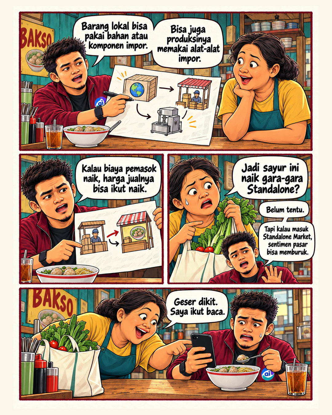 Komik Ancaman Standalone Market, Apa yang Berubah bagi UMKM?, slide 4 dari 6