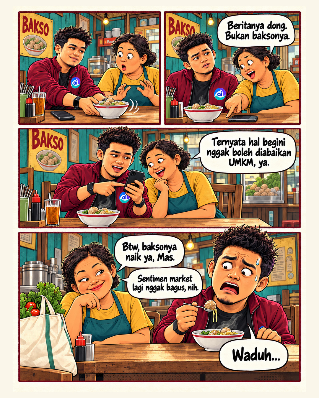 Komik Ancaman Standalone Market, Apa yang Berubah bagi UMKM?, slide 5 dari 6