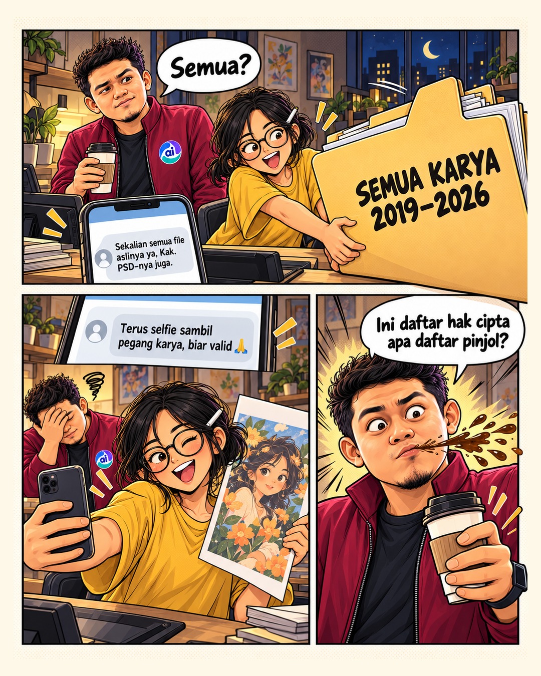 Komik Pencatatan Hak Cipta Akan Gratis: Siapkan Daftar Aset Kreatif Anda, slide 2 dari 5
