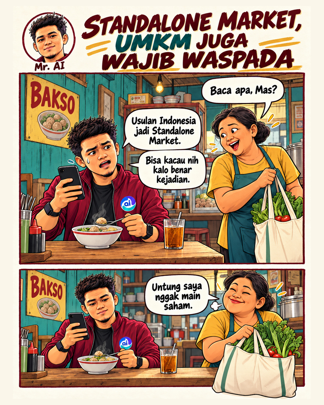 Sampul komik: Ancaman Standalone Market, Apa yang Berubah bagi UMKM?